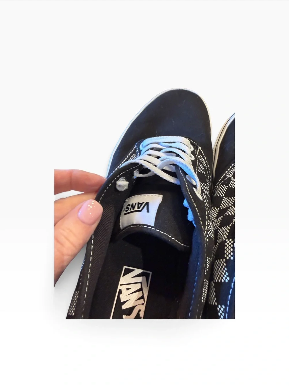 Vans Men’s Size 11 Black & White Checked Lace Up Skater Sneakers